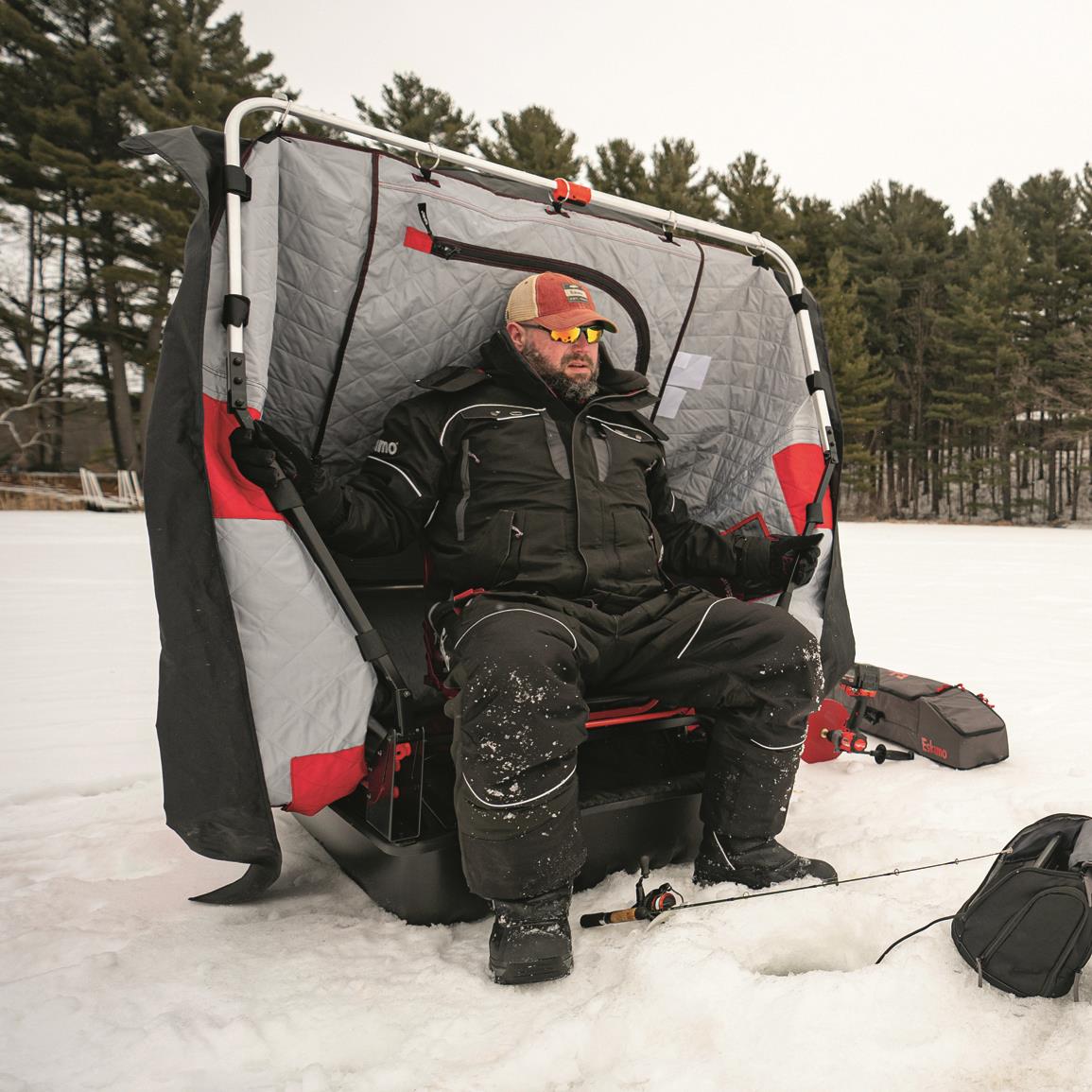 Clam Jason Mitchell Thermal XT Ice Fishing Shelter, 2Person 728417, Ice Fishing Shelters at