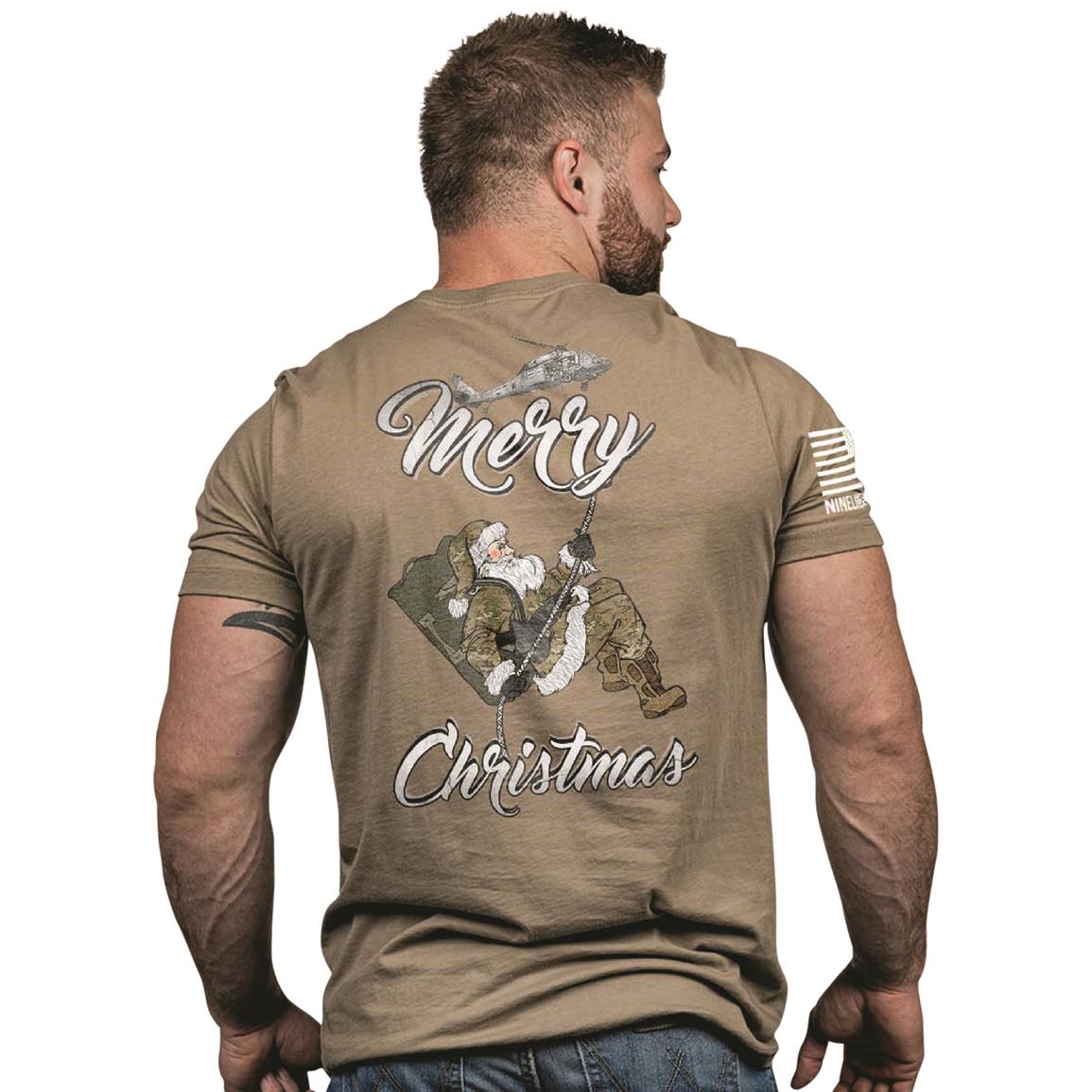 Screen-printed Tactical Santa graphic on back, Coyote
