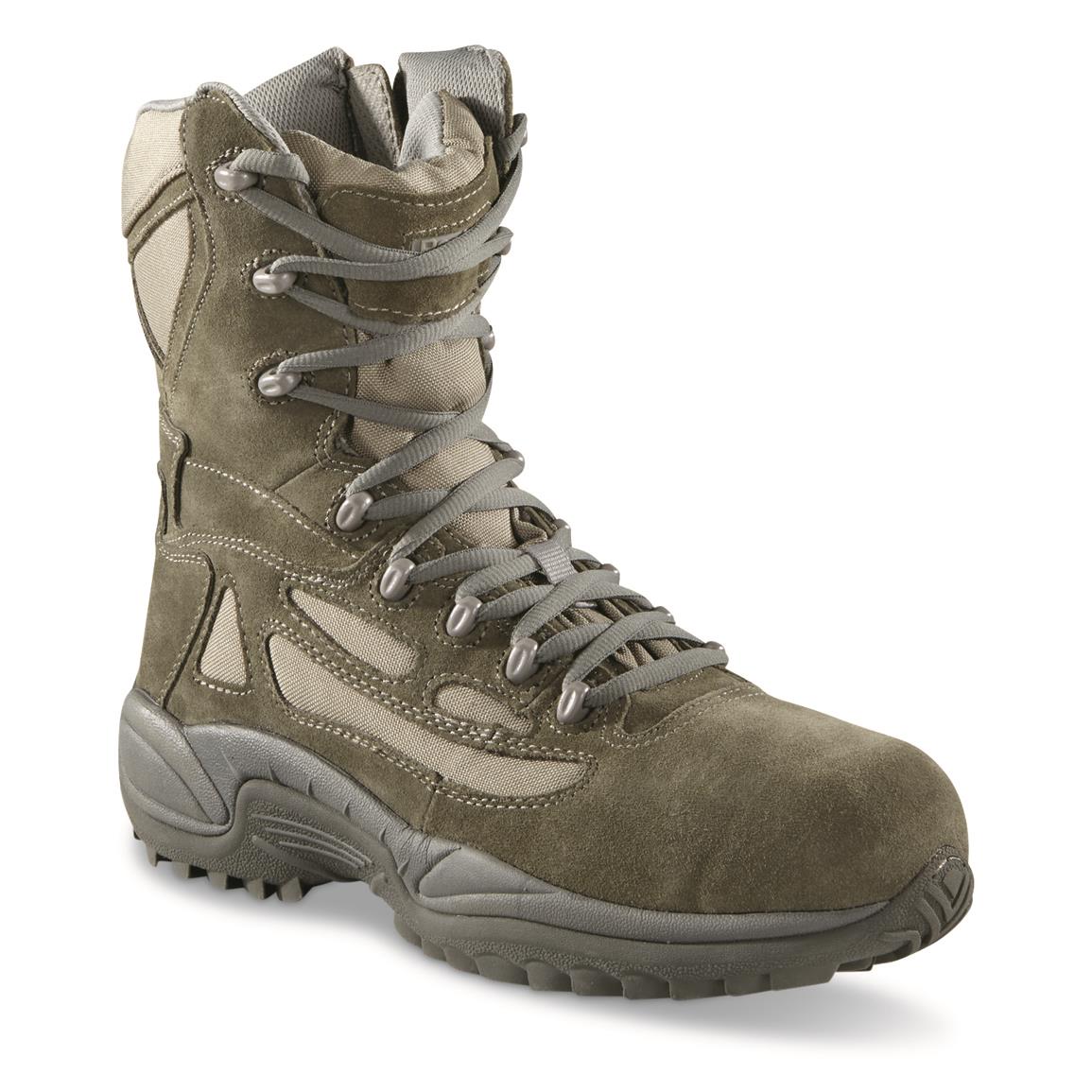 Suede leather and ripstop nylon uppers, Olive Drab