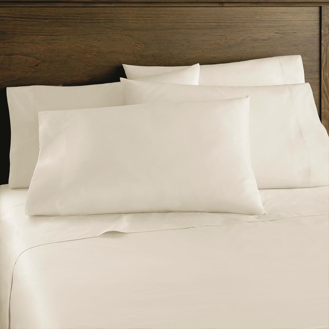 Shavel Home Products Cotton Sateen Bed Sheet Set, Sandy Beige