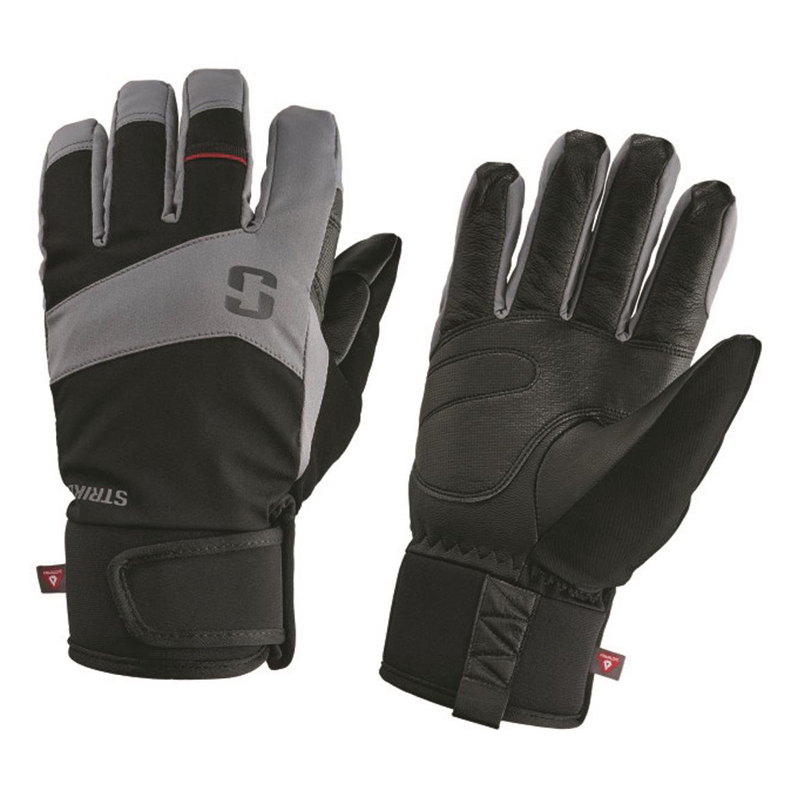 Striker Apex Ice Fishing Gloves, Black/gray