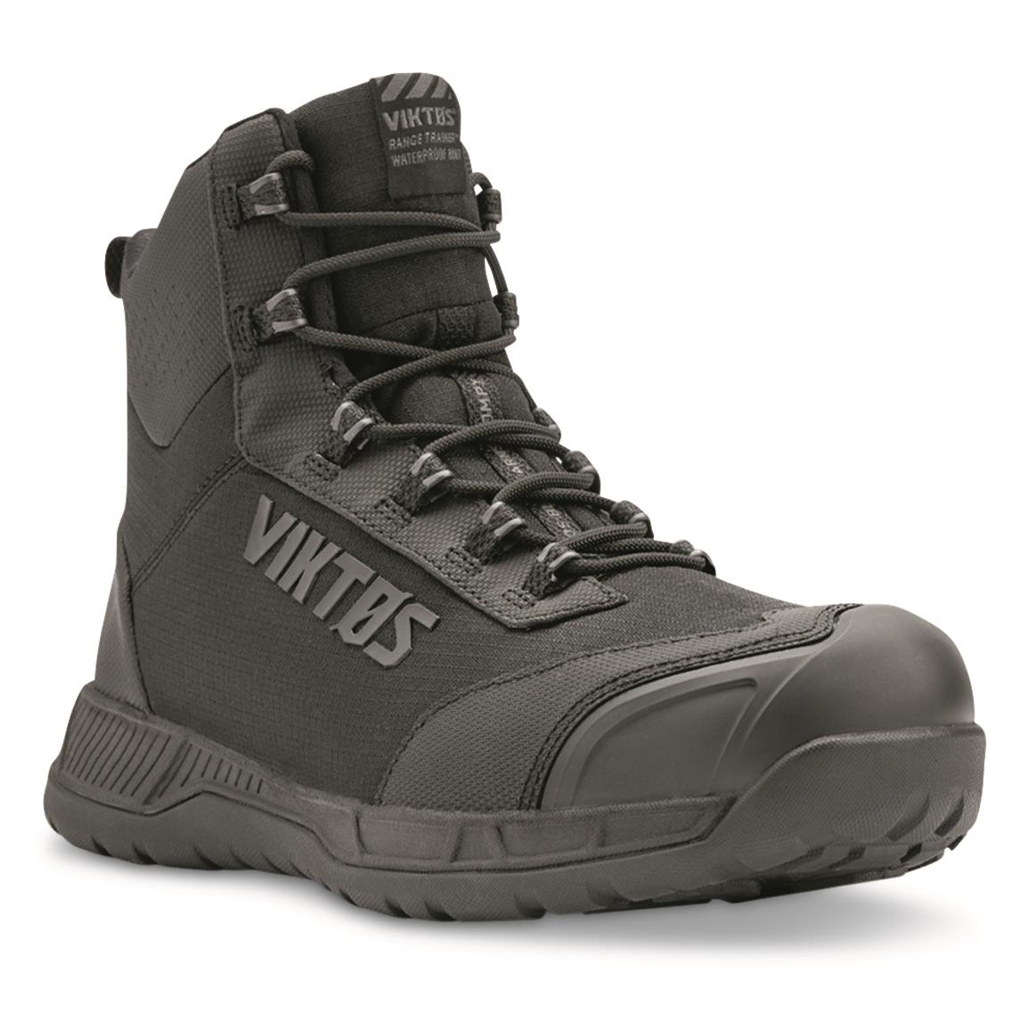 Viktos Men's Range Trainer Waterproof Mid Tactical Boots, Nightfjall