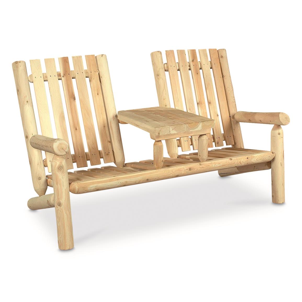 Rustic Natural Cedar Furniture Company Cedar Log Garden Loveseat