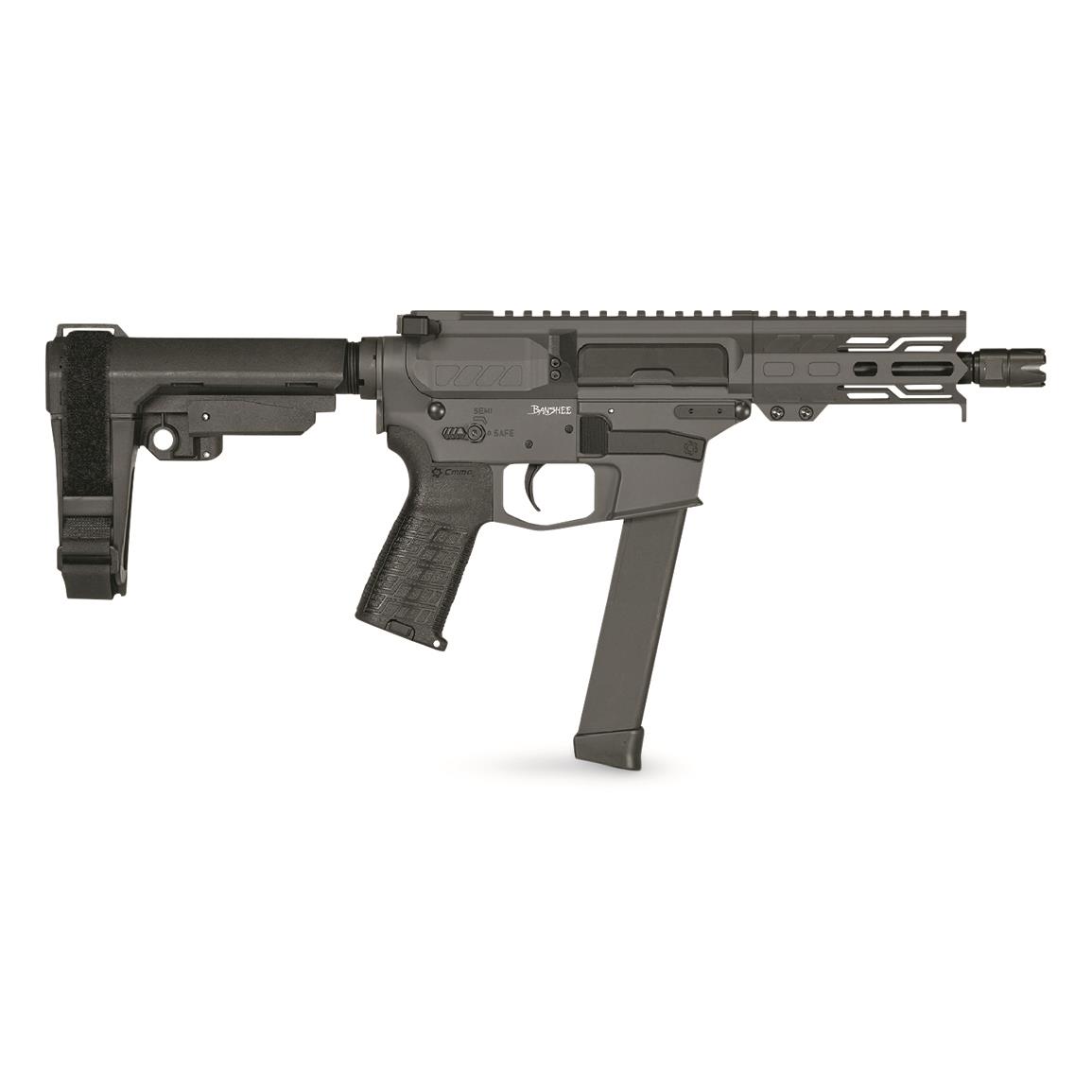 CMMG Banshee MkGs AR-style Pistol, 9mm, 5" Barrel, 33+1 Rounds, Glock Magazines
