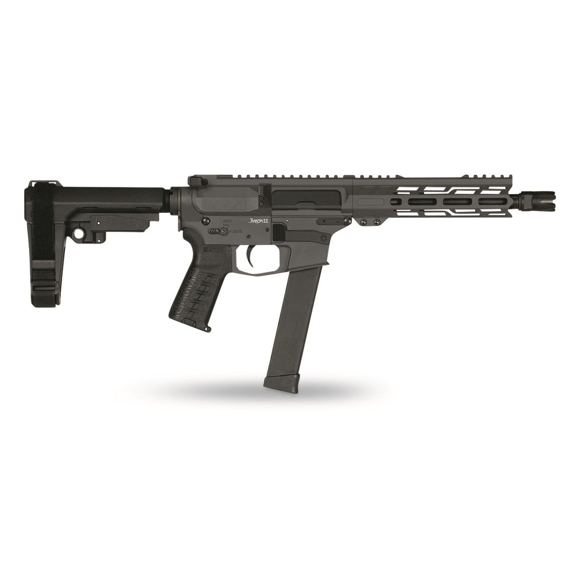 CMMG Banshee Mk10 AR-style Pistol, Semi-auto, 10mm, 8" Barrel, 30+1 Rds., Sniper Gray, Glock Mags