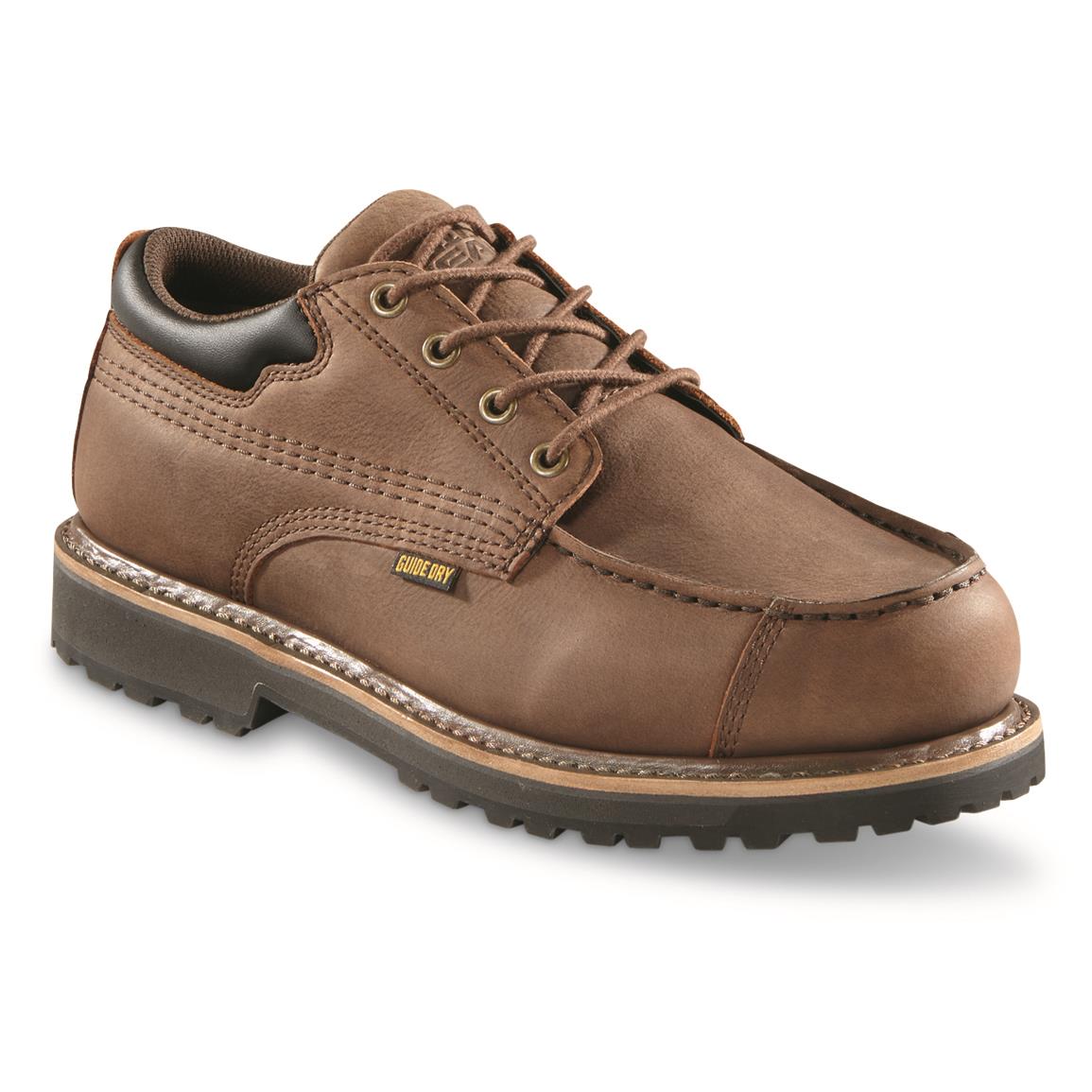 Guide Gear Rugged Timber Waterproof Oxford Shoes, Canteen Brown