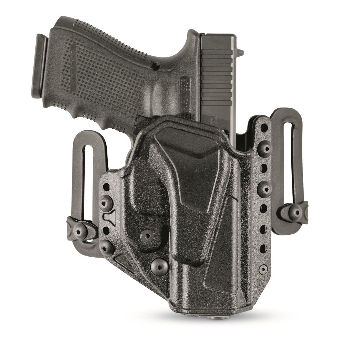 SENTRY Angle Adjustable Belt Slide OWB Holster, Glock 17, Black