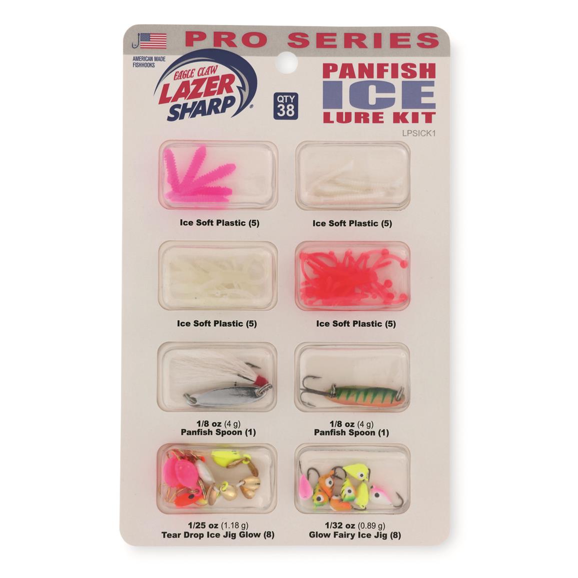 Eagle Claw Pro Series Panfish Ice Lure Kit, 38 Piece