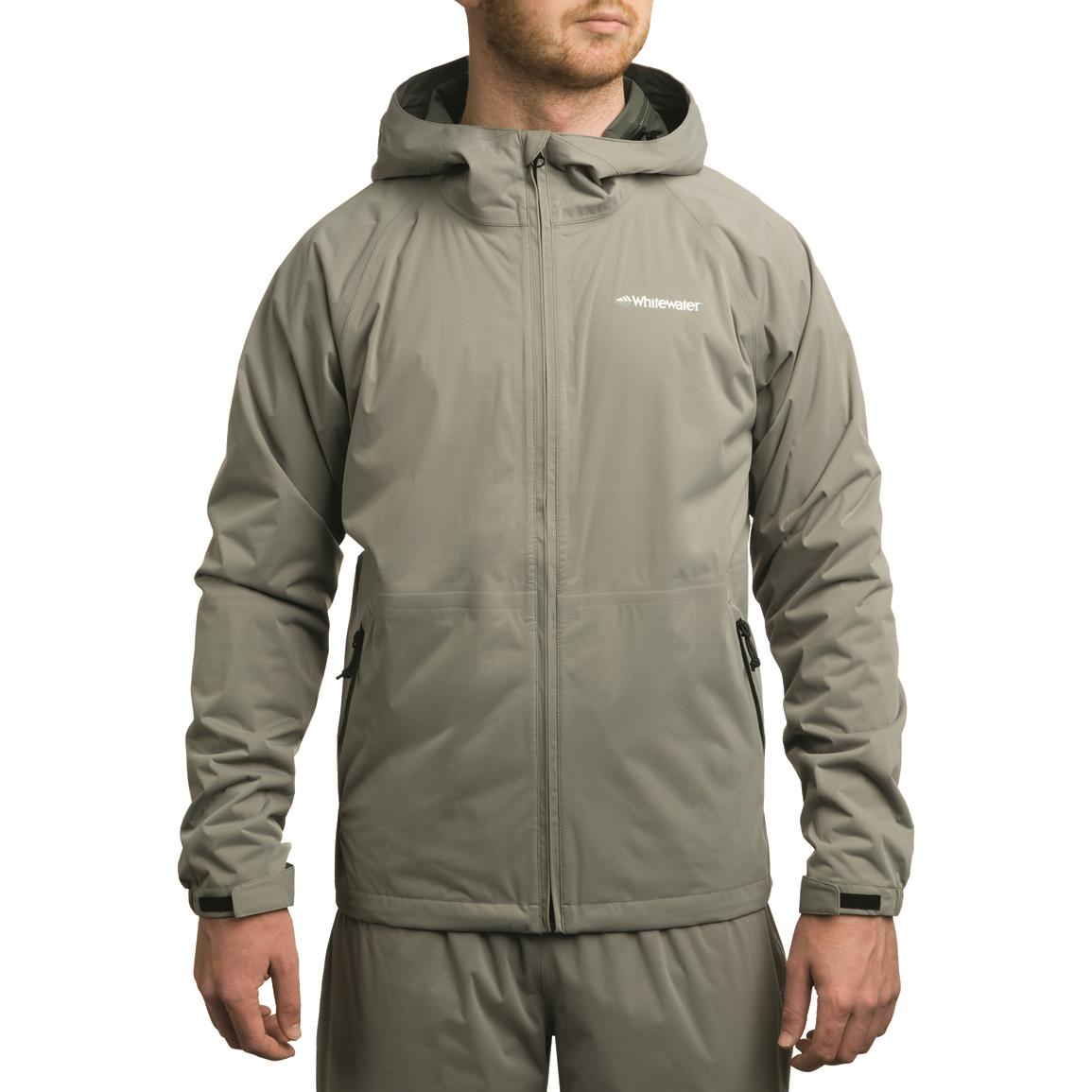 Whitewater Men's Waterproof Packable Rain Jacket, Steel Gray