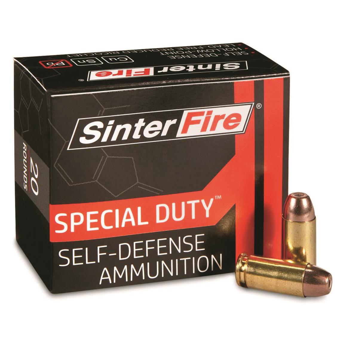 SinterFire Special Duty Lead-Free Frangible, 10mm, JHP, 125 Grain, 20 Rounds