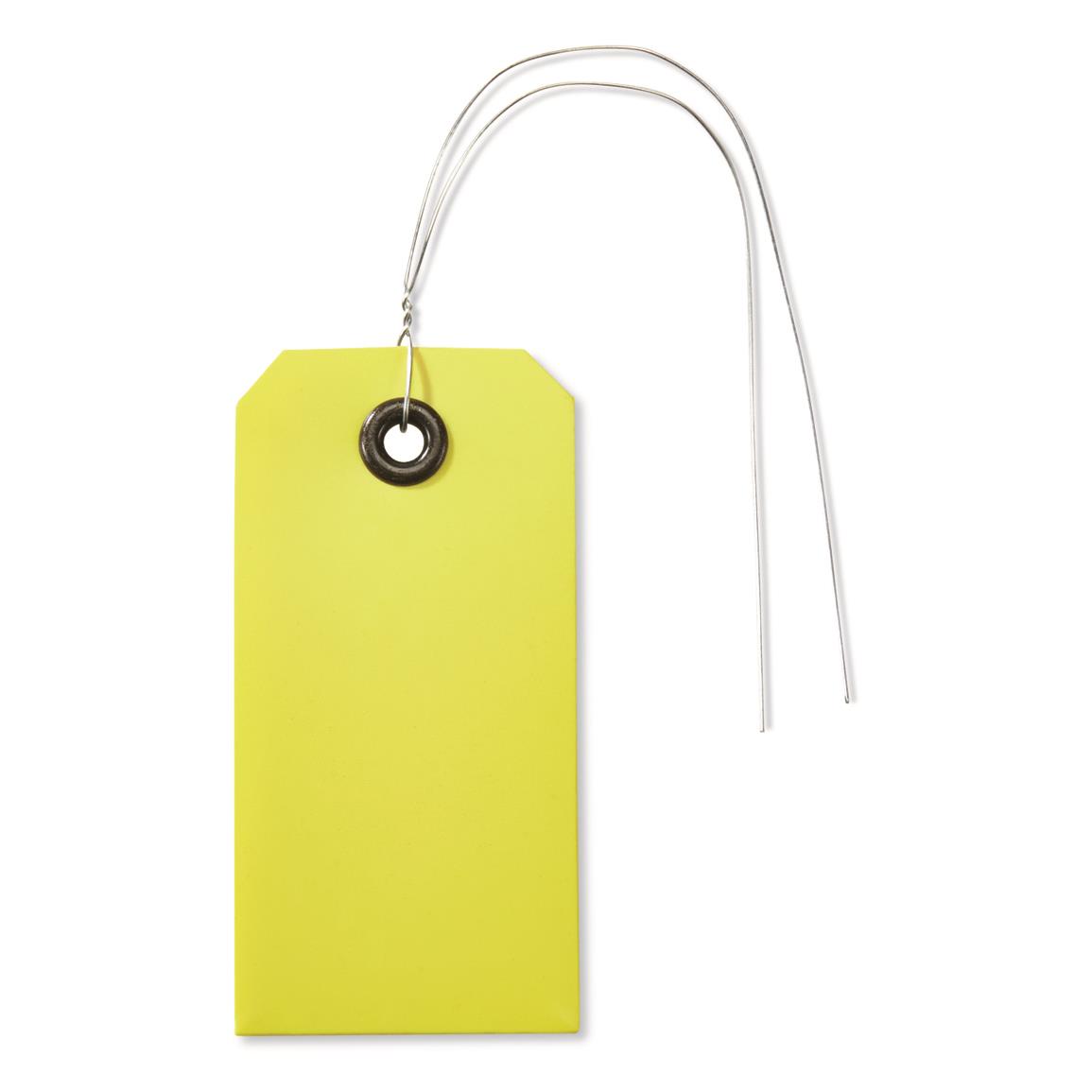 U.S. Military Surplus Hang Tags, 20 Pack, New, Yellow