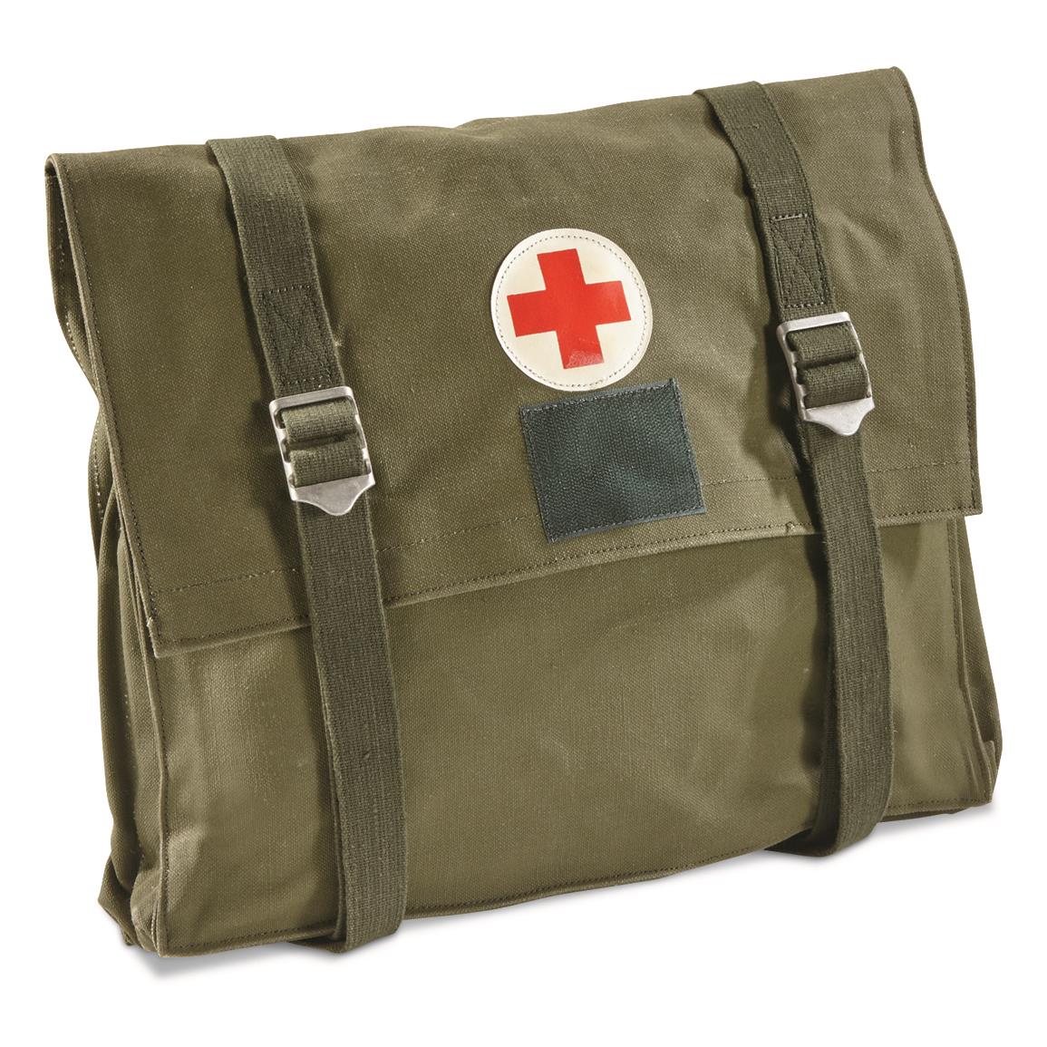 Swedish Military Surplus First Aid Shoulder Bag, Used