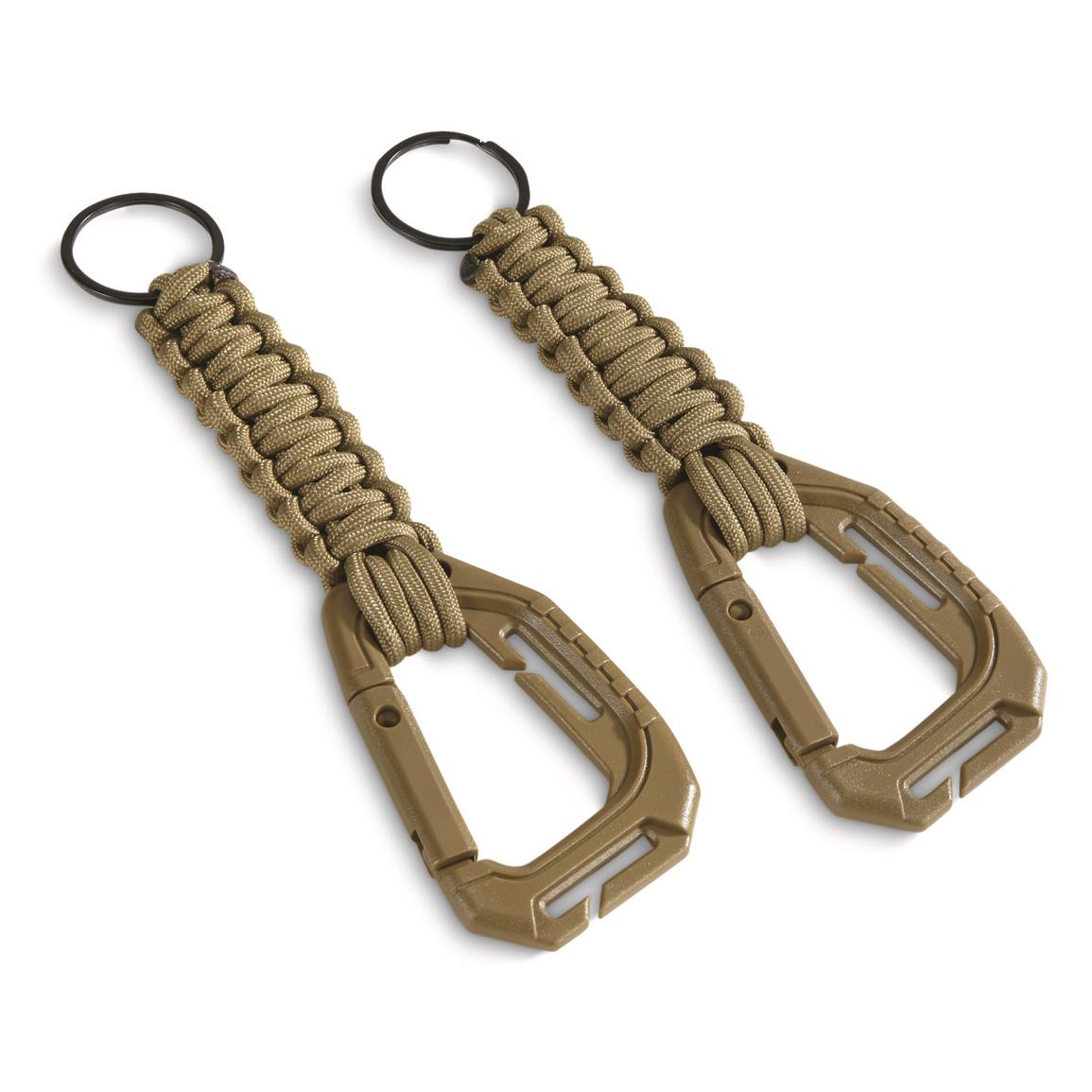 Mil-Tec Tactical Paracord Key Holders, 2 Pack, Coyote