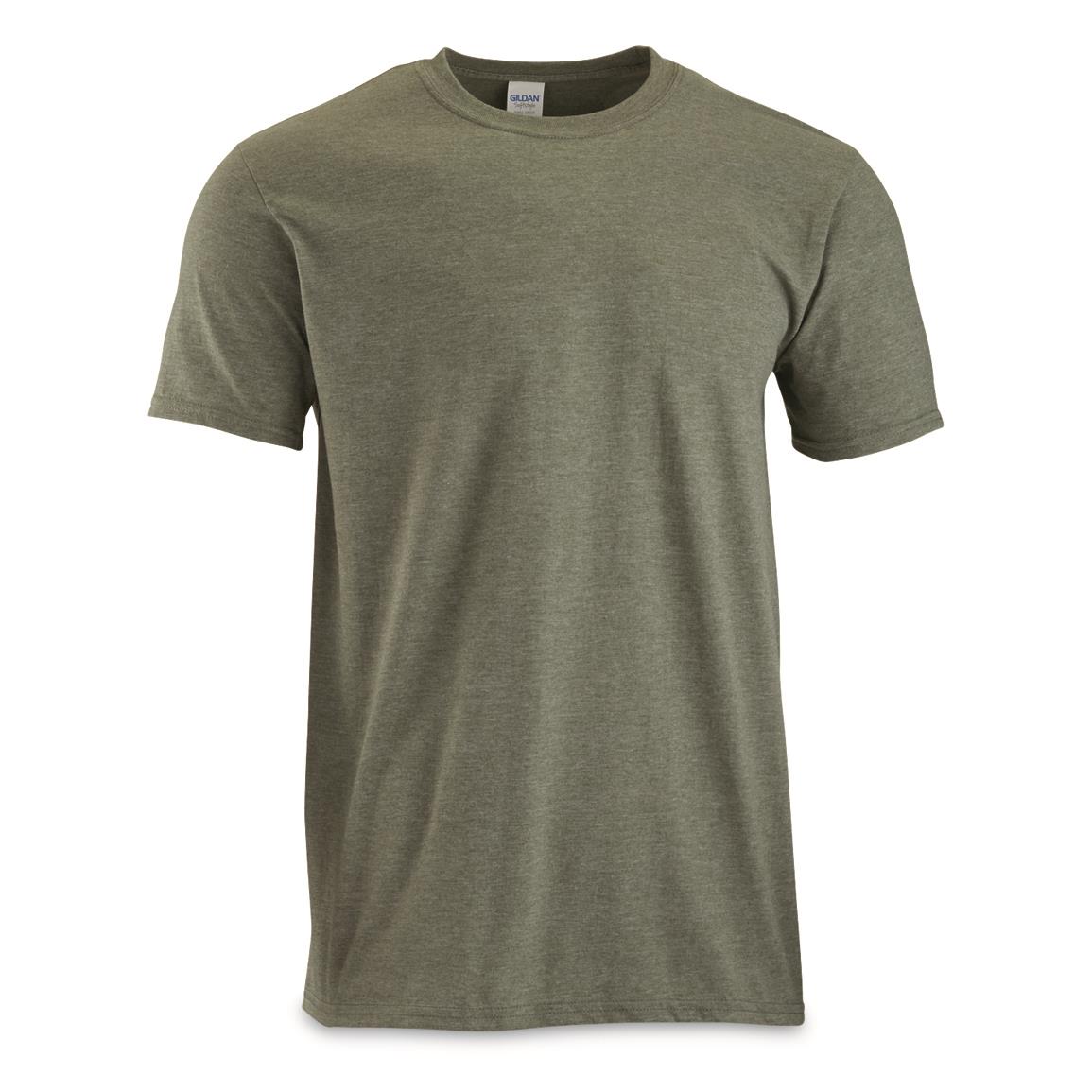 U.S. Military Surplus Crew Neck T-Shirts, 8 Pack, New, Sage Green