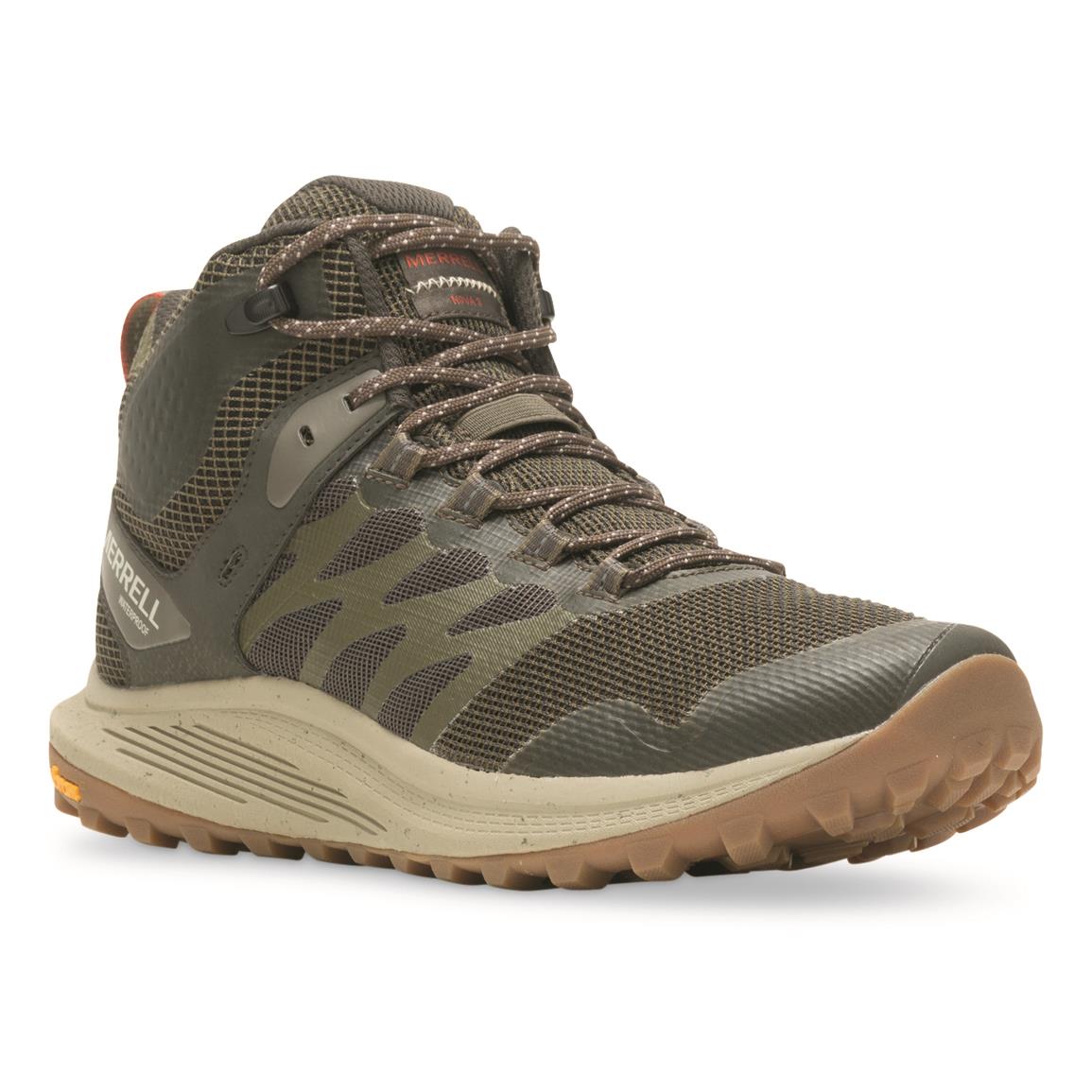 Merrell Men's Nova 3 Mid Waterproof Hiking Boots, Olive