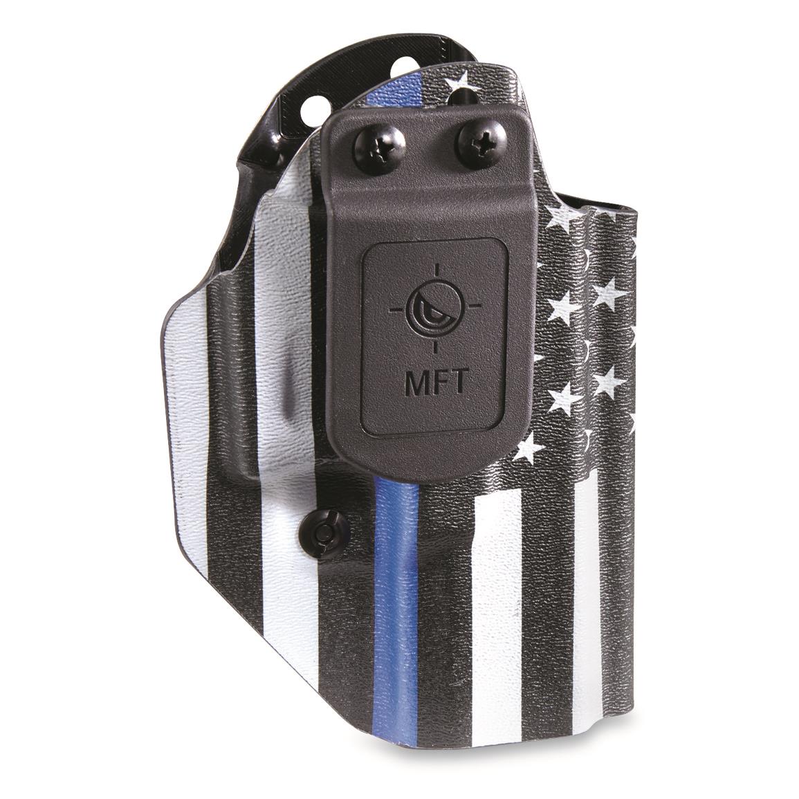 Mission First Tactical Ambidextrous Appendix IWB/OWB Holster, Glock 43, Thin Blue Line