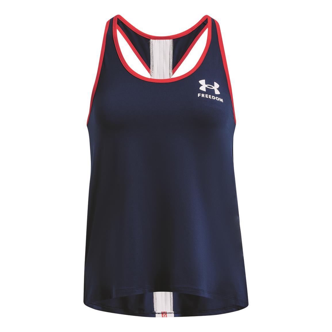 Under Armour Women's Freedom Knockout Tank, Academy/white