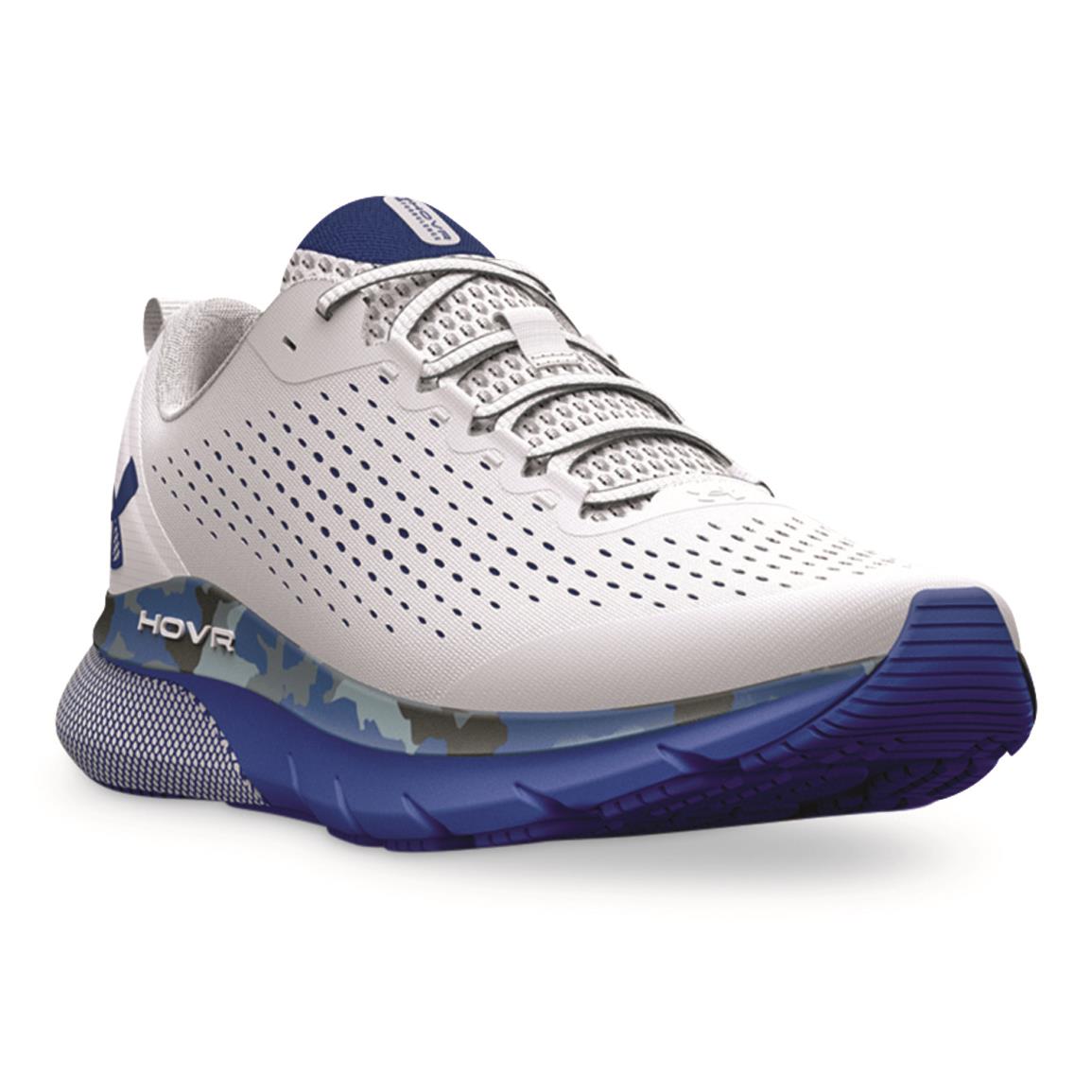 Under Armour Men's HOVR Turbulence Running Shoes, White/white/blue Mirage