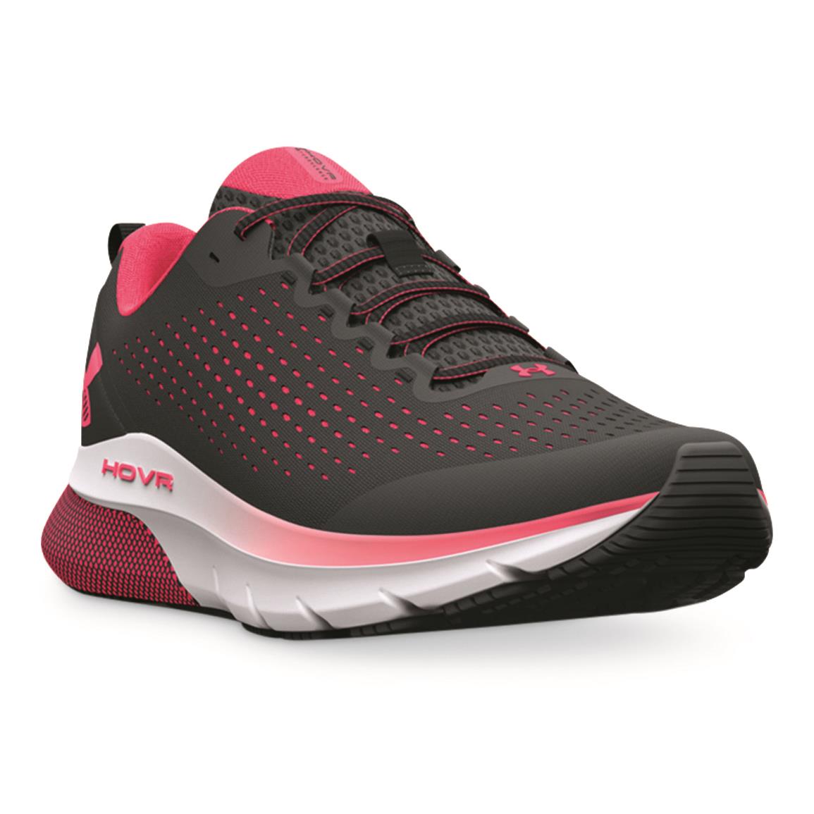 Under Armour Women's HOVR Turbulence Running Shoes, Black/pink Shock/pink Shock