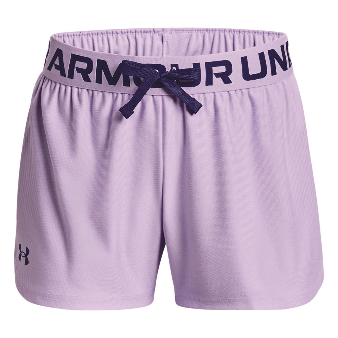 Under Armour Girls' Play Up Shorts, Nebula Purple/sonar Blue/sonar Blue