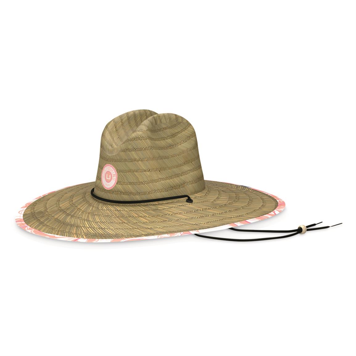 Huk KC Fish and Flag Straw Hat , Set Sail - H7300052-489 | Rural King