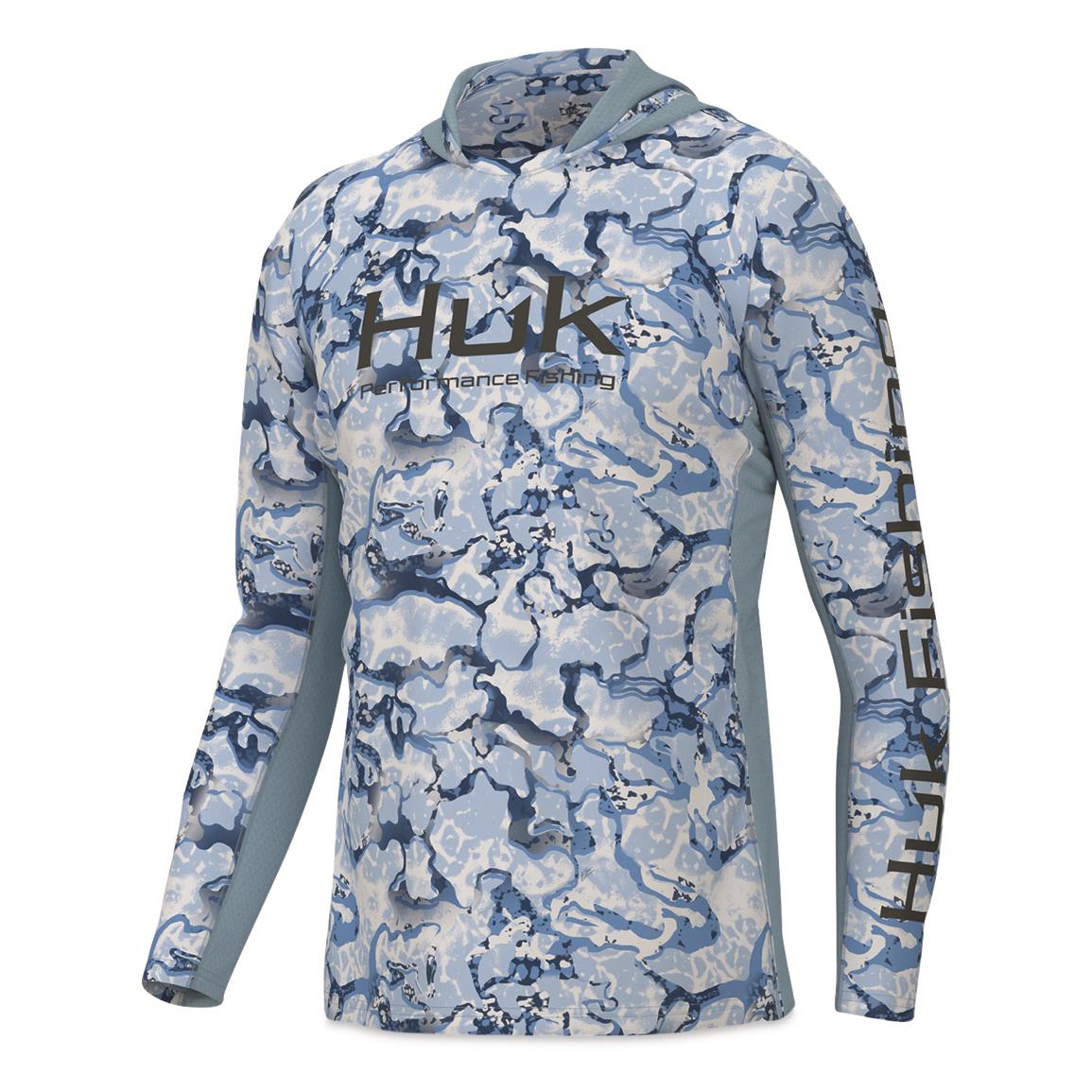 Huk Icon X Inside Reef Hoodie, Azufre Blue