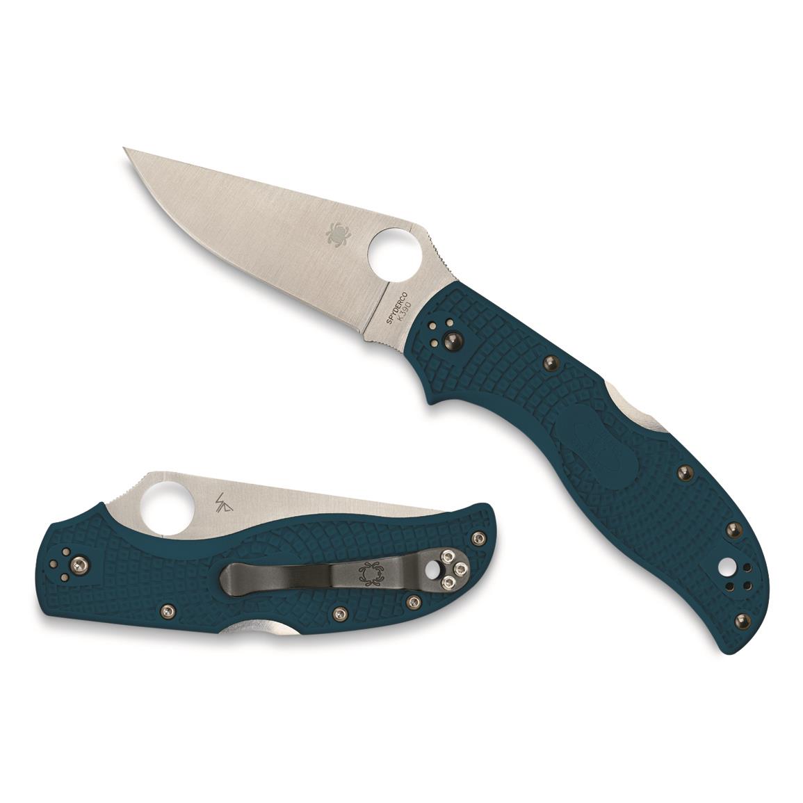 Spyderco STRETCH 2 K390 Folding Knife, Blue