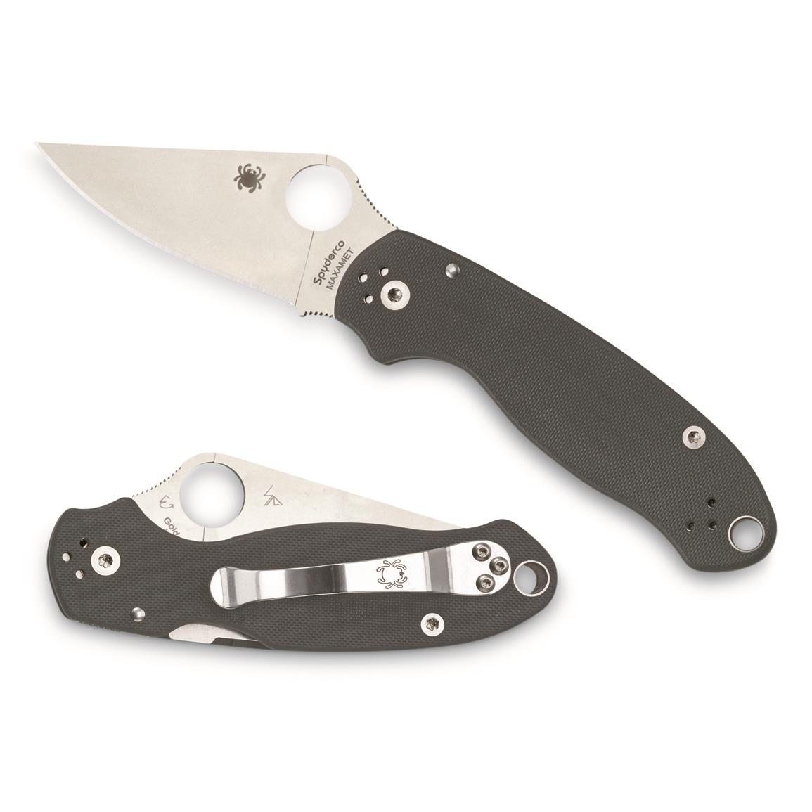 Spyderco Para 3 Maxamet Folding Knife, Dark Gray