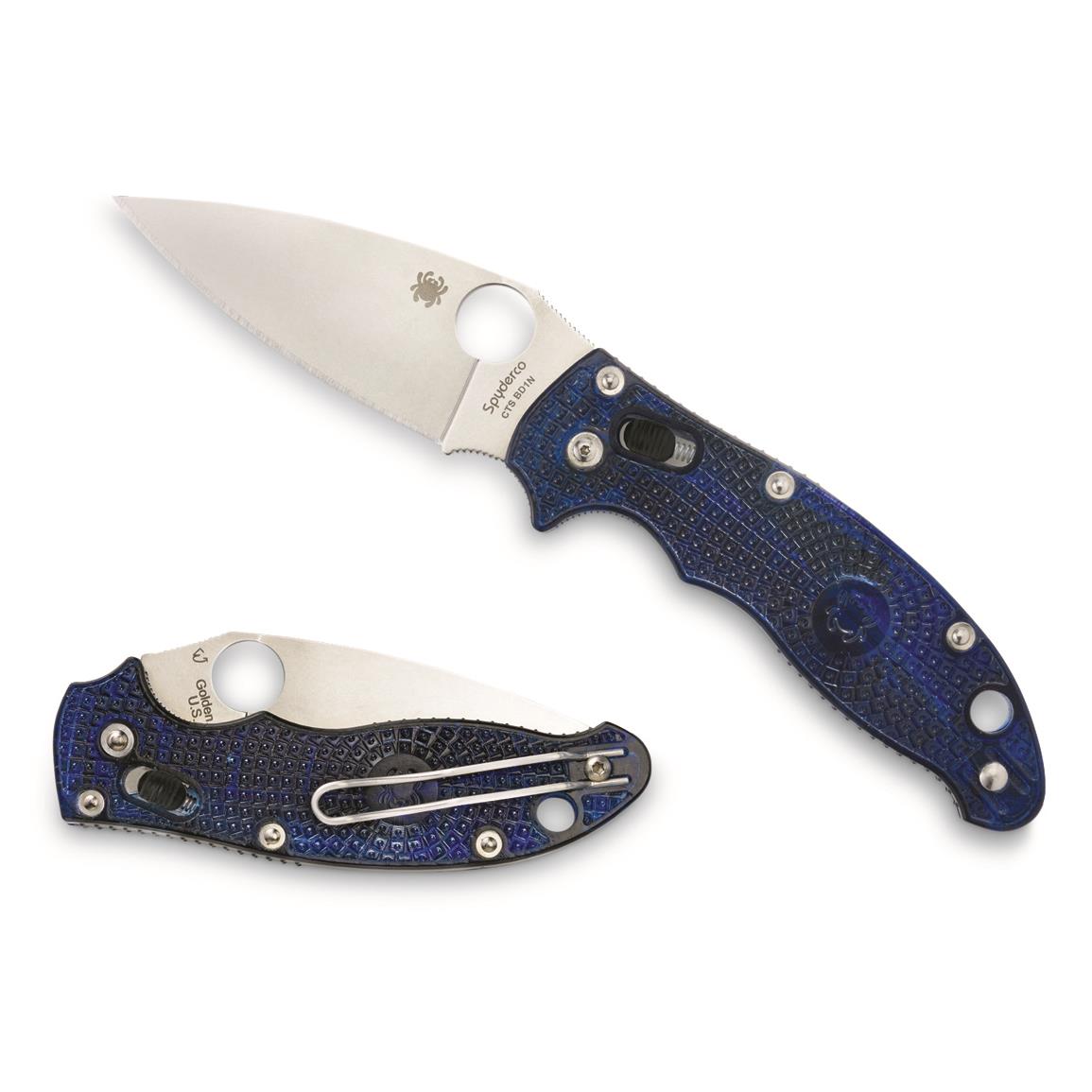 Spyderco Manix 2 Lightweight Translucent Blue Folding Knife