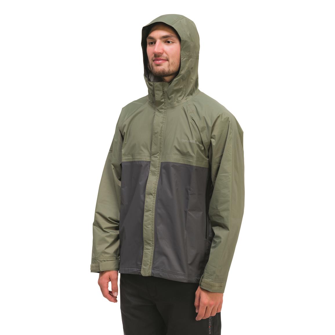 Grundens Men's Trident Rain Jacket, Deep Lichen Green
