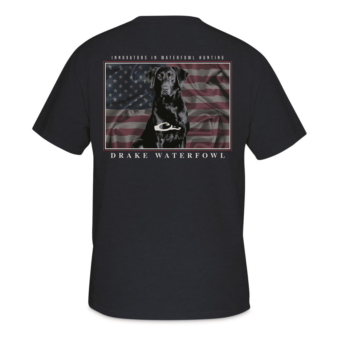 Drake Waterfowl Youth Americana Lab T-Shirt, Vintage Indigo