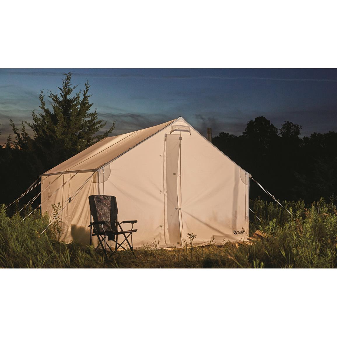 Guide Gear 10x12' Canvas Wall Tent and Aluminum Frame