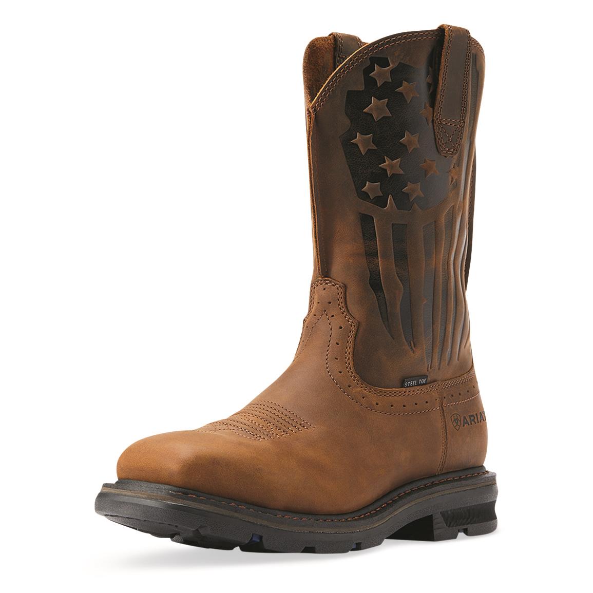 Ariat Men's Sierra Shock Shield Patriot Steel Toe Boots 730417, Work