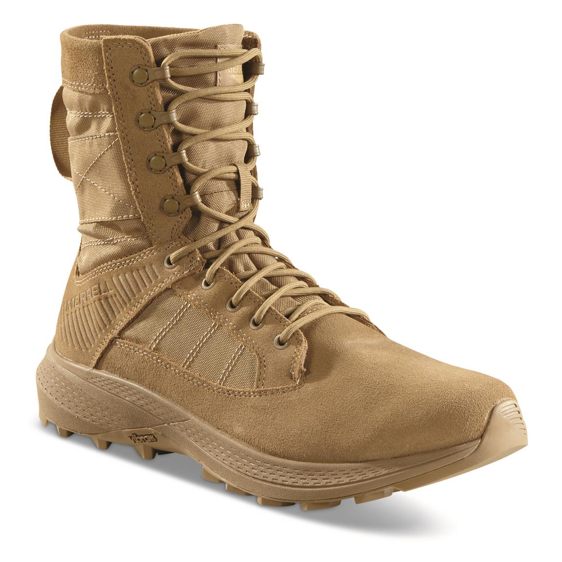 Merrell Men's Tactical MQC Force Tactical Boots, AR670-1 Compliant, Dark Coyote