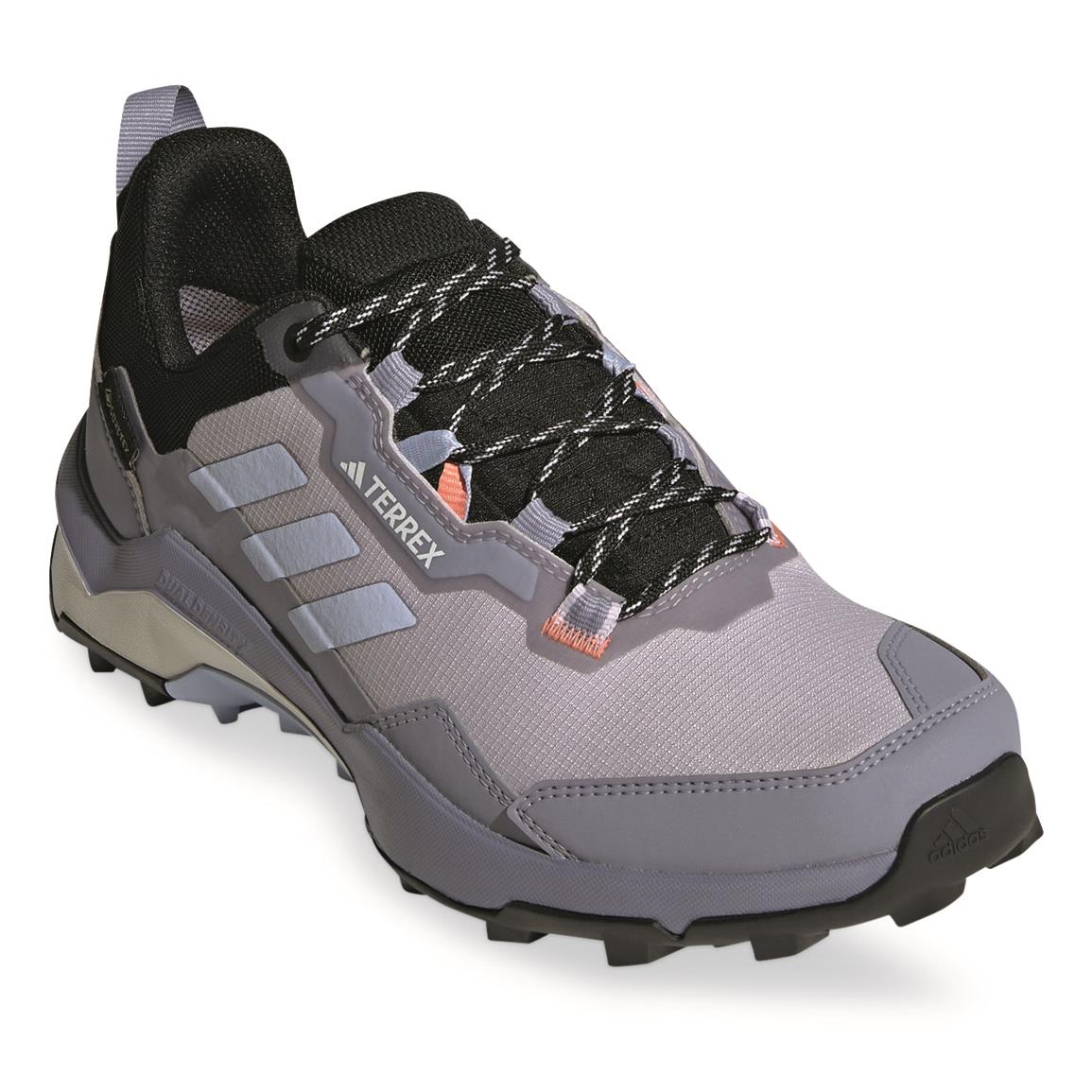 Adidas Women's Terrex AX4 GORE-TEX Waterproof Hiking Shoes, Silver Violet/blue Dawn/solar Gold