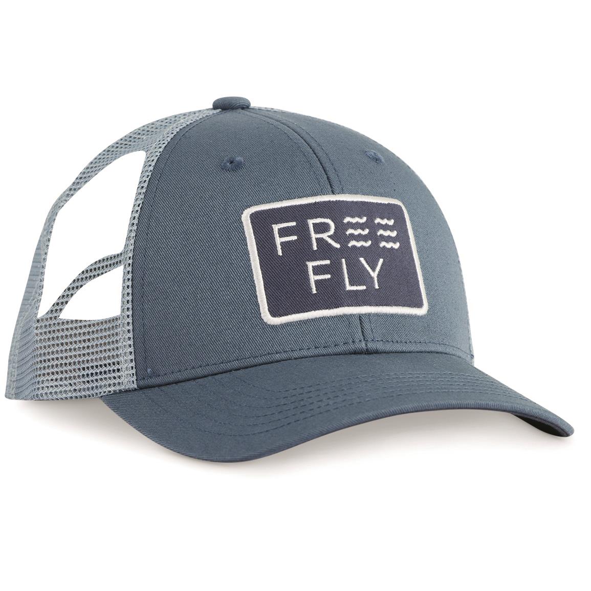 Free Fly Wave Trucker Hat, Slate Blue