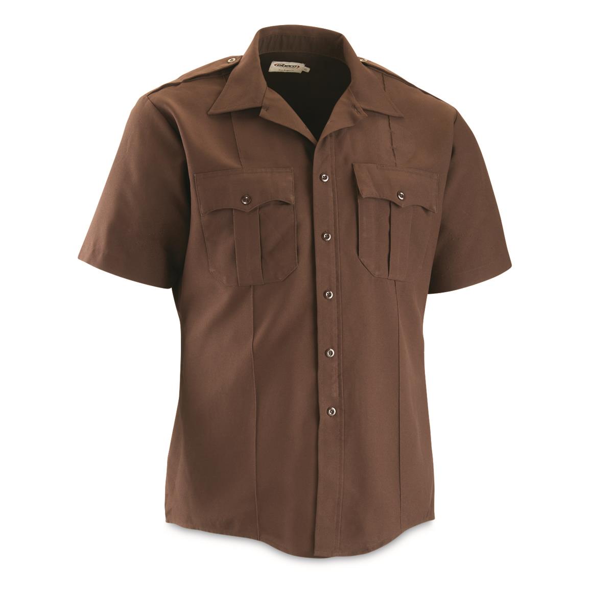 U.S. Municipal Surplus LA County Sheriff Uniform Shirt, New, Brown