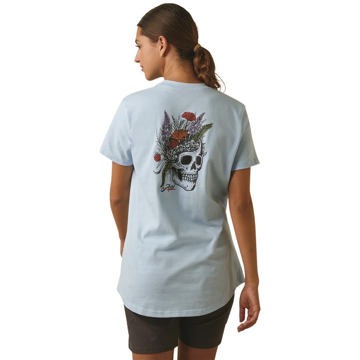Ariat Women's Rebar CottonStrong Roughneck Graphic T-Shirt, Clear Sky