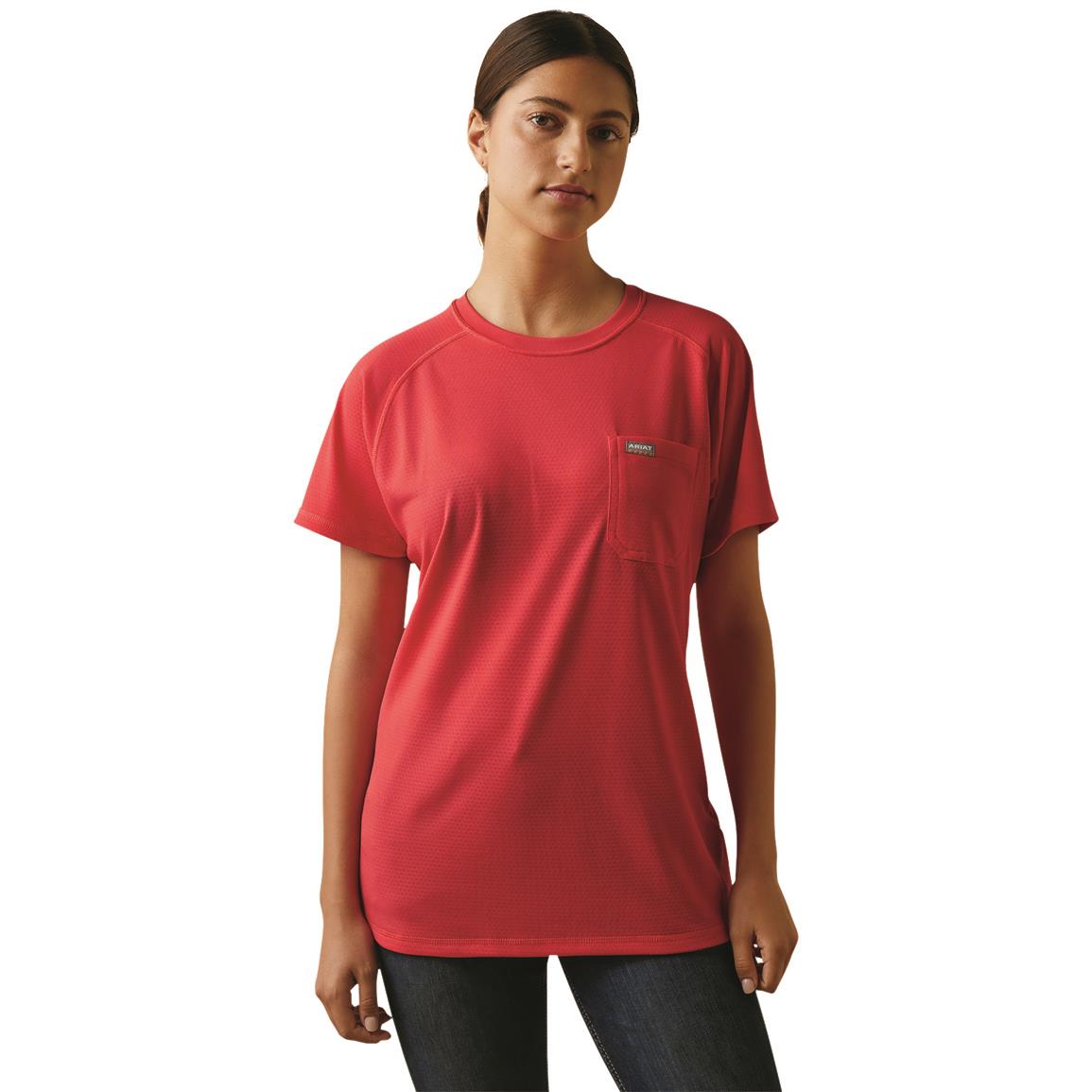 Ariat Women's Rebar Heat Fighter T-Shirt, Teaberry / Alloy