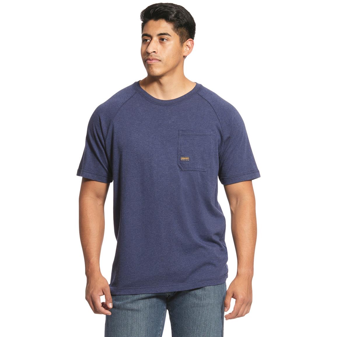 Ariat Men's Rebar CottonStrong T-Shirt, Navy Heather