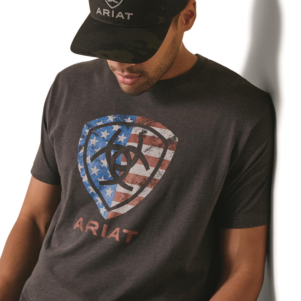 Ariat American Shield T-Shirt, Charcoal Heather