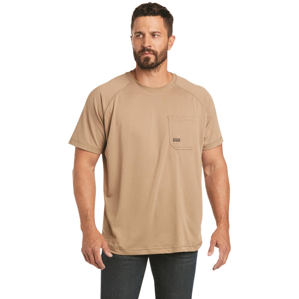Ariat Rebar Heat Fighter T-Shirt, Khaki