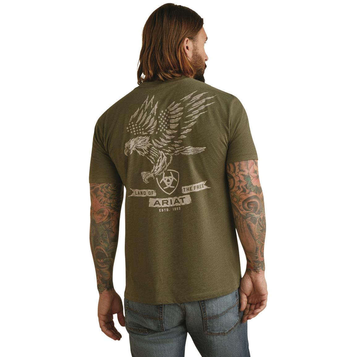Ariat Fighting Eagle T-Shirt, Military Heather