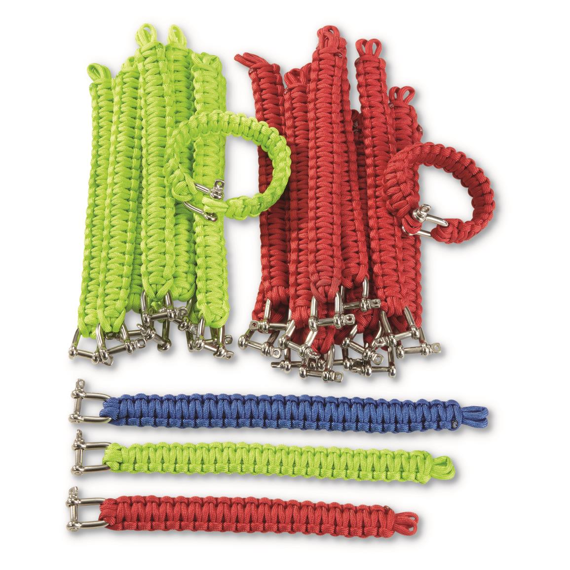 Mil-Tec Paracord Bracelet Variety Pack, 25 Pieces, Multi Color