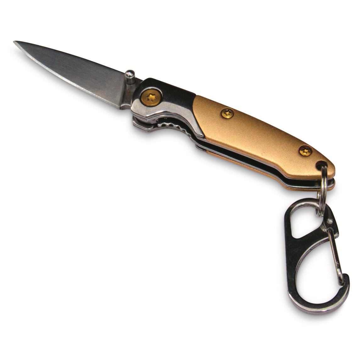 Brighten Blades Not So Heavy Metal Keychain Knife, Gold Digger