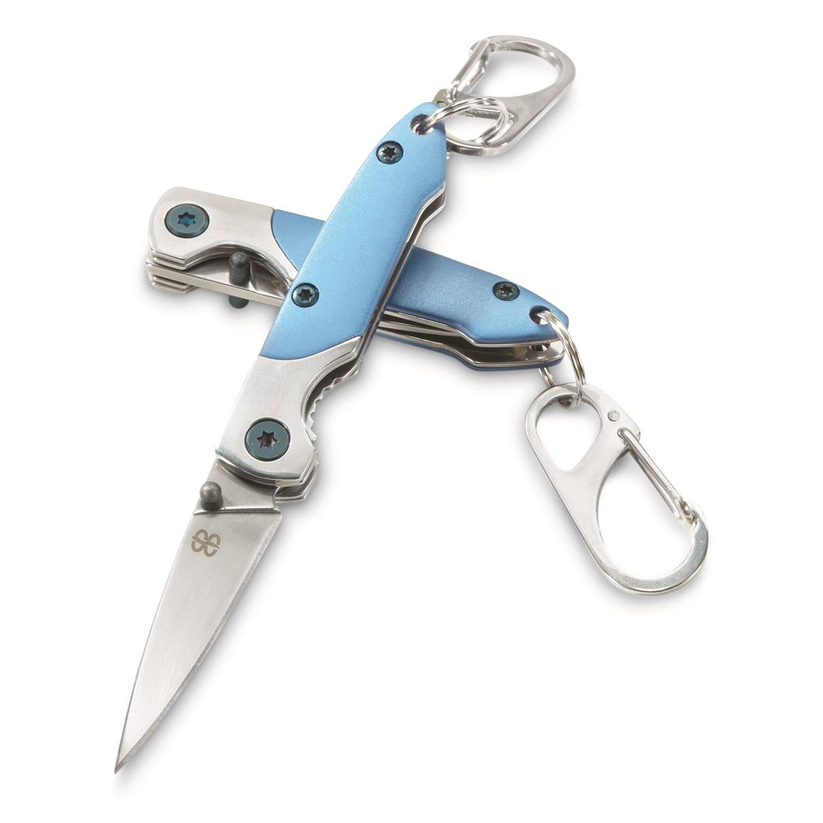 Brighten Blades Not So Heavy Metal Keychain Knife, Blue Oyster Cult