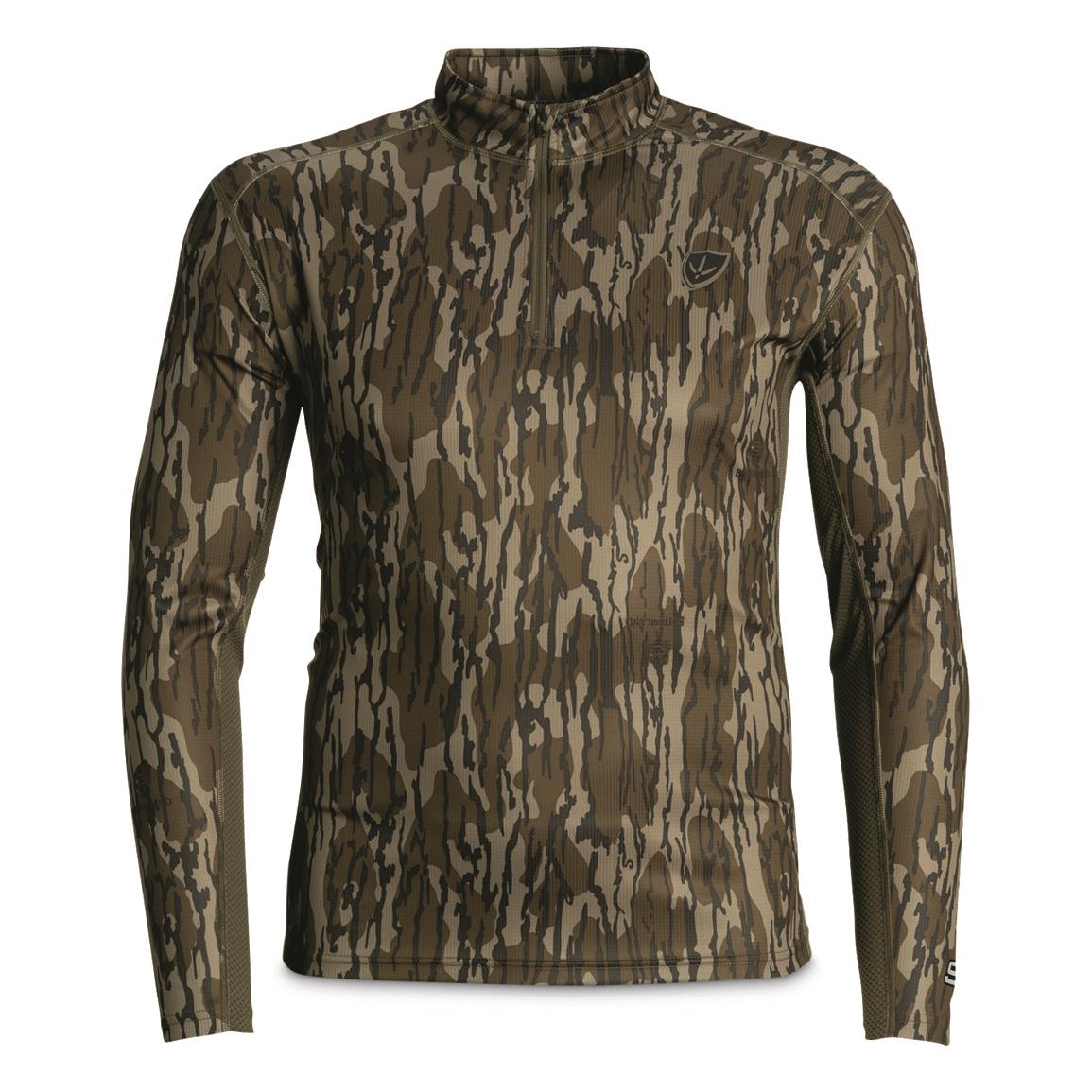 Blocker Outdoors Finisher Quarter Zip Performance Turkey Hunting Shirt, Mossy Oak Bottomland®