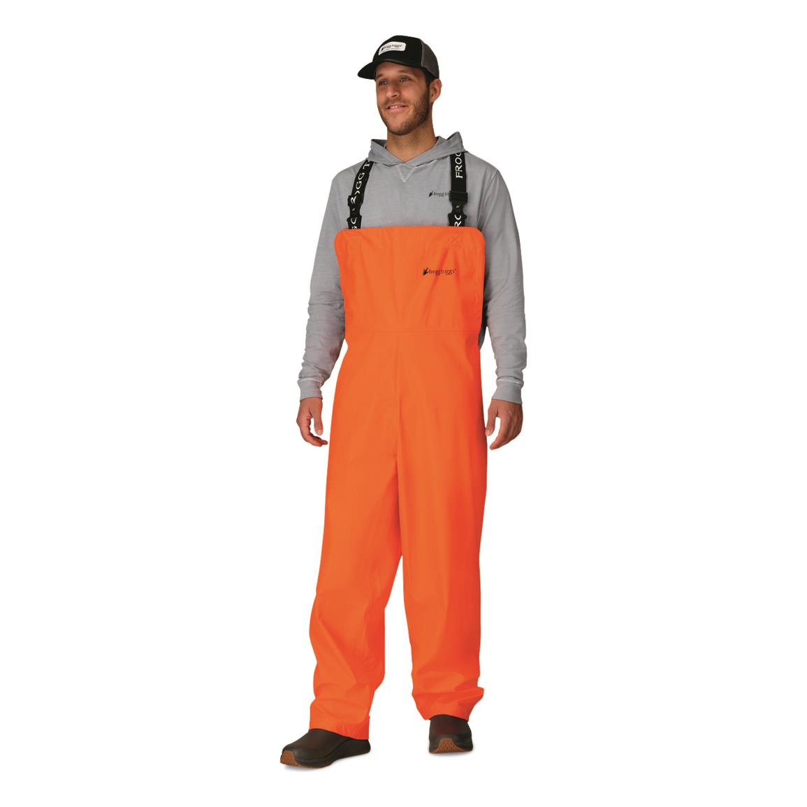 frogg toggs Men's WayPoint Angler Bib, Medium, Orange