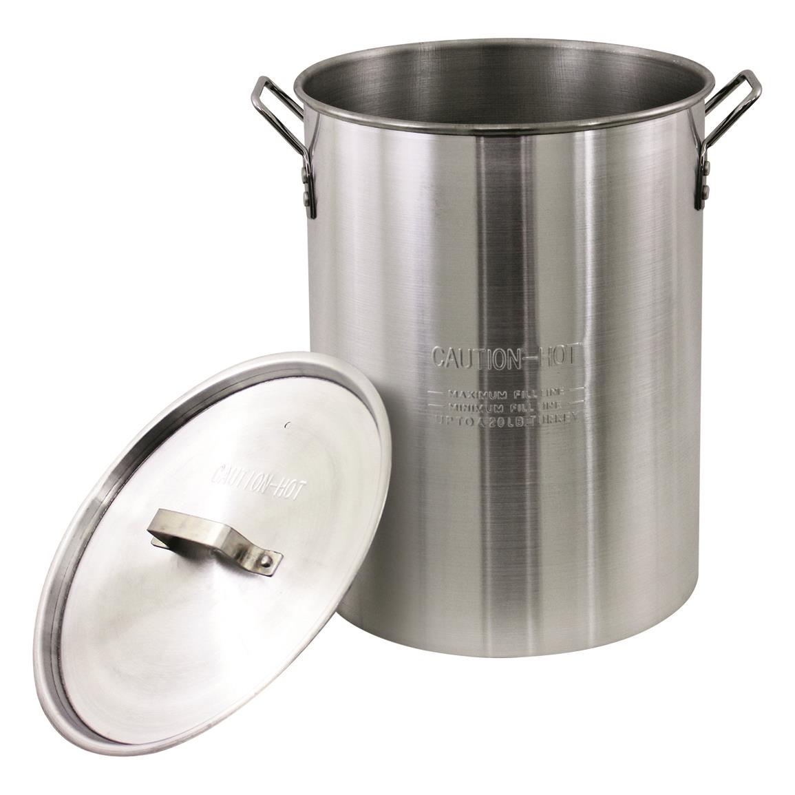 King Kooker 60 qt. Aluminum Stock Pot in Silver with Lid KK 60