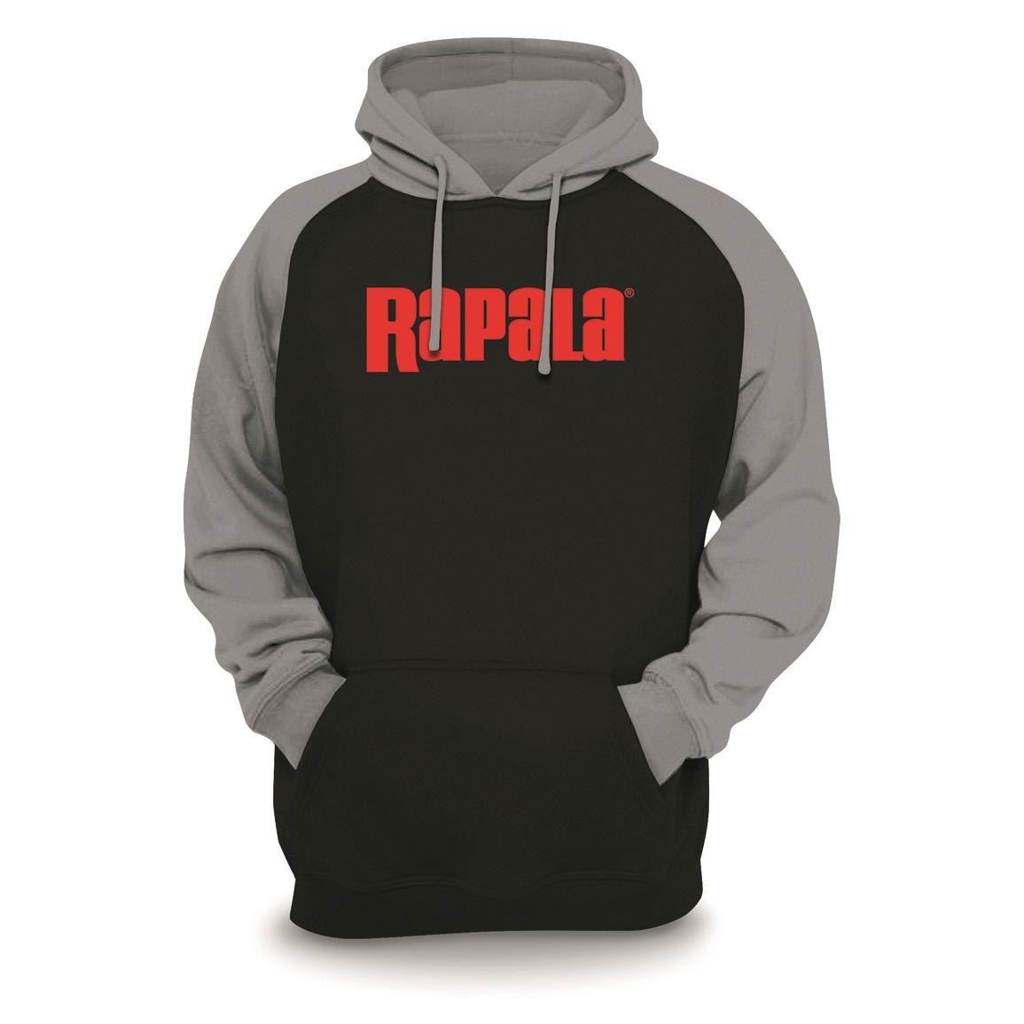 Rapala Hooded Sweatshirt, Black Gray